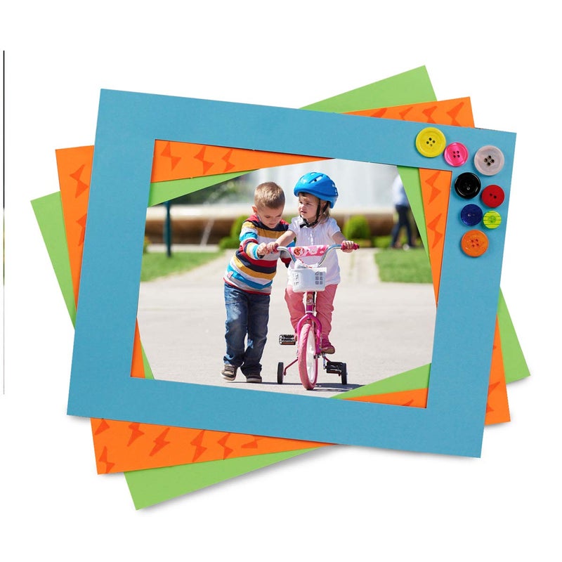 Hygloss 12 Pack Paper Picture Frames, Colorful cardstock Photo Frame 11x14-Inch, Paper Frames to Decorate for Wedding Birthday DIY Classroom Crafts and Decorations - Image 5